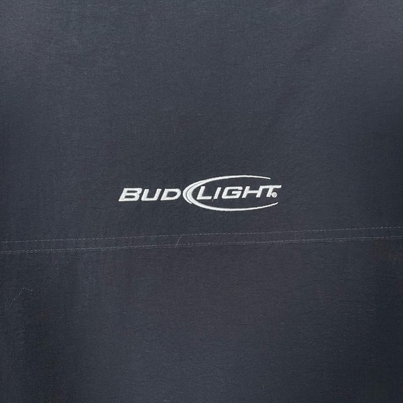 Swingster Budweiser Bud Light Men’s XL Black Fleece Lined Embroidered Vest - Picture 8 of 11